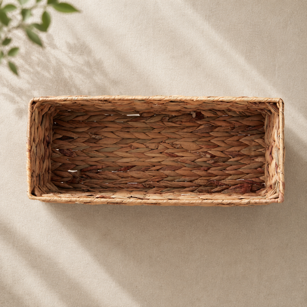 Woven Hyacinth Organizer Basket