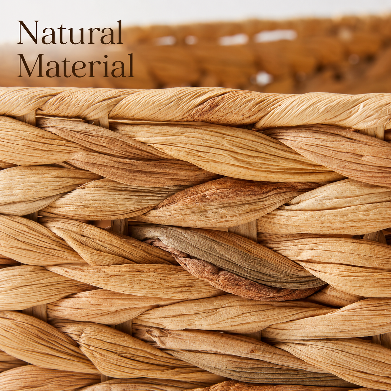Woven Hyacinth Organizer Basket