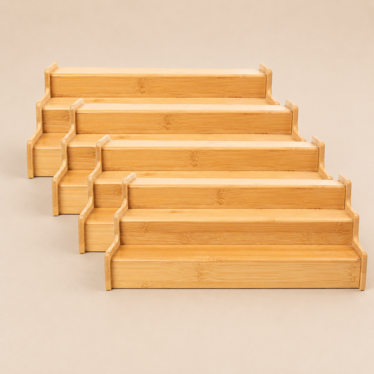 Expandable Bamboo 3-Tier Spice Rack