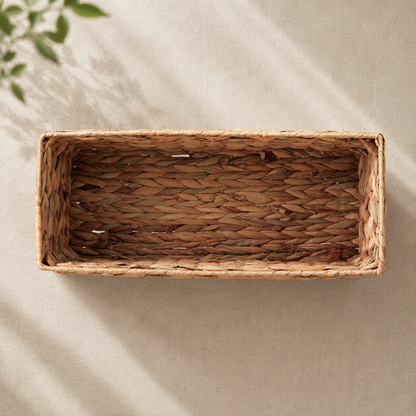 Woven Hyacinth Organizer Basket