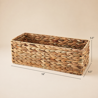 Woven Hyacinth Organizer Basket